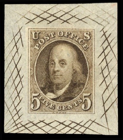 US Stamp Price Scott Cat. # 1 - 1847 5c Franklin. Cherrystone Auctions, Mar 2010, Sale 201003, Lot 7