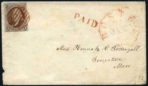 Value of US Stamps Scott Catalogue # 1: 1847 5c Franklin. Harmer-Schau Auction Galleries, Jul 2010, Sale 86, Lot 317