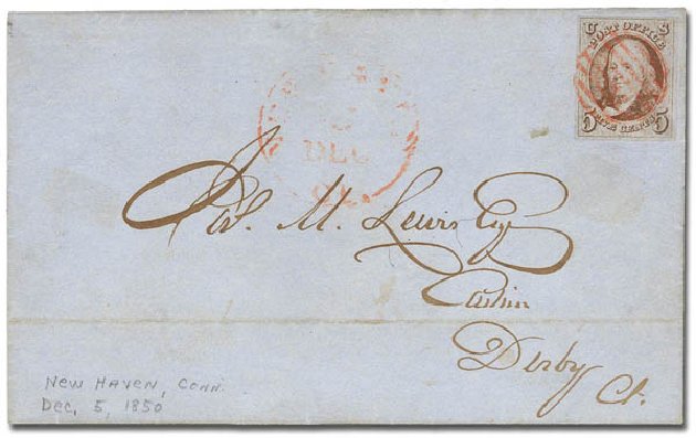 Values of US Stamp Scott Catalog # 1 - 1847 5c Franklin. Daniel Kelleher Auctions, Feb 2013, Sale 634, Lot 757