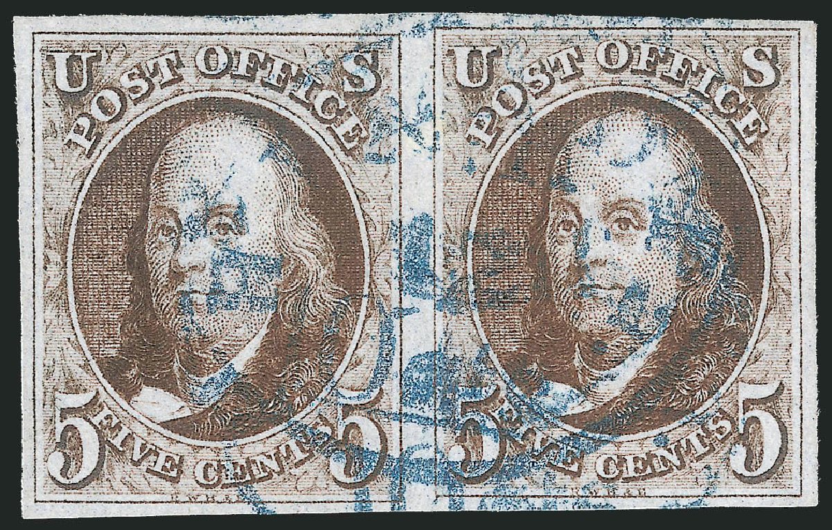 Prices of US Stamps Scott Cat. # 1 - 1847 5c Franklin. Robert Siegel Auction Galleries, Apr 2012, Sale 1023, Lot 2127