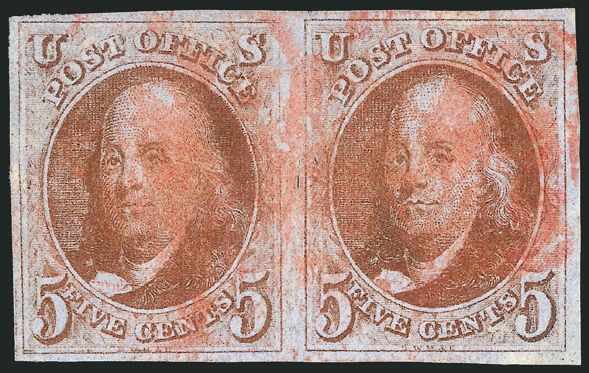 US Stamp Values Scott Catalog 1 - 1847 5c Franklin. Robert Siegel Auction Galleries, Sep 2010, Sale 993, Lot 127