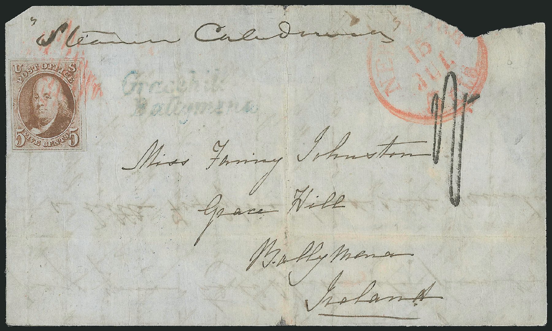Values of US Stamp Scott #1: 5c 1847 Franklin. Robert Siegel Auction Galleries, Sep 2010, Sale 993, Lot 177