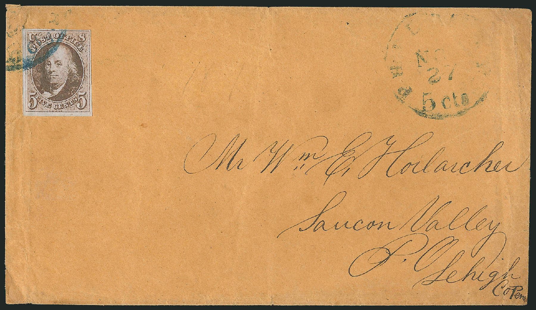US Stamp Values Scott 1: 5c 1847 Franklin. Robert Siegel Auction Galleries, Sep 2010, Sale 993, Lot 187