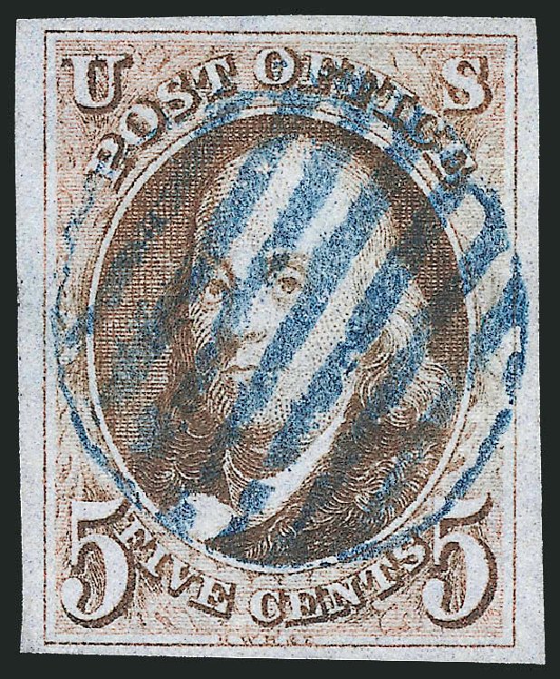 Values of US Stamps Scott #1 - 1847 5c Franklin. Robert Siegel Auction Galleries, Oct 2010, Sale 997, Lot 5067