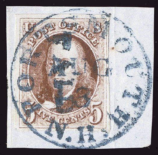 Values of US Stamps Scott Cat. #1 - 1847 5c Franklin. Spink Shreves Galleries, Jan 2014, Sale 146, Lot 127