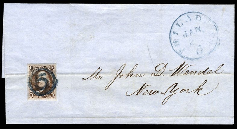 Cost of US Stamp Scott Catalog 1: 5c 1847 Franklin. Cherrystone Auctions, May 2008, Sale 200805, Lot 18