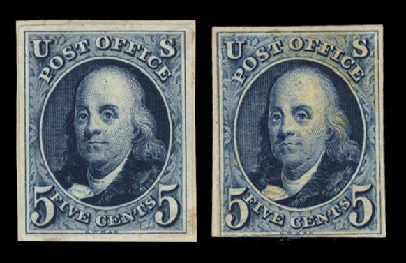 Cost of US Stamp Scott #1 - 1847 5c Franklin. Cherrystone Auctions, Jun 2014, Sale 201406, Lot 8