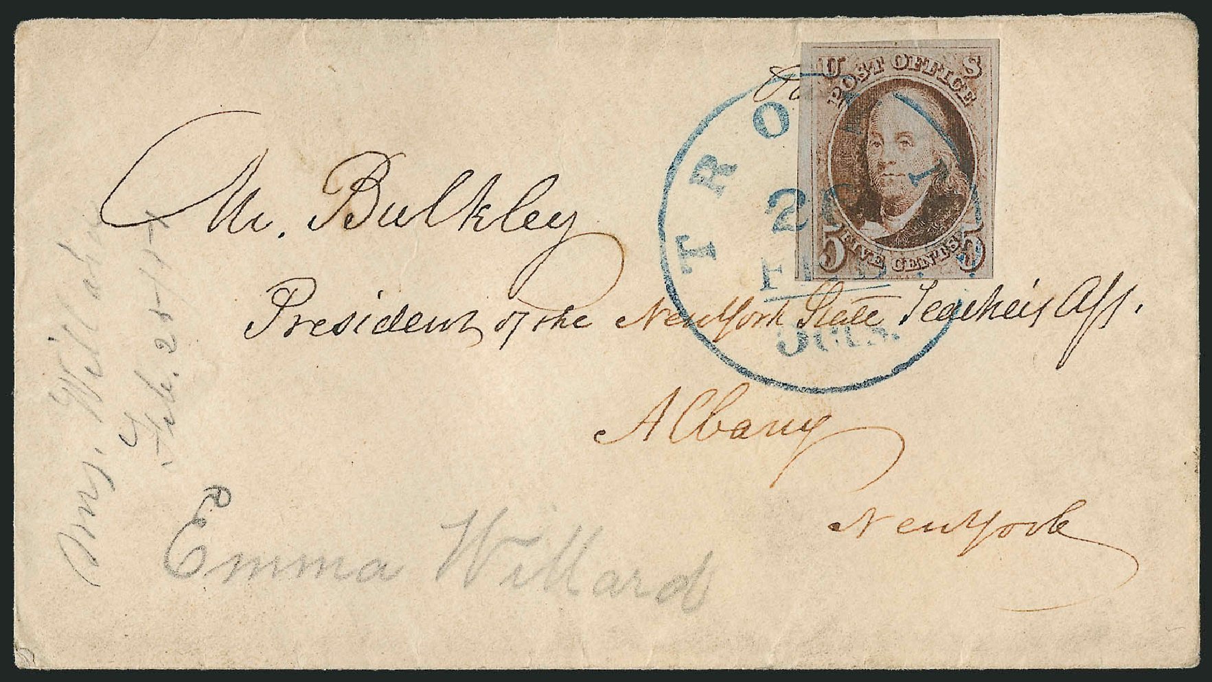 Price of US Stamps Scott Catalog #1 - 5c 1847 Franklin. Robert Siegel Auction Galleries, Dec 2010, Sale 1002, Lot 3658