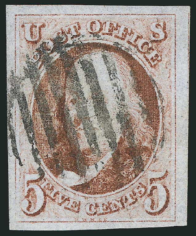Prices of US Stamps Scott Cat. # 1 - 1847 5c Franklin. Robert Siegel Auction Galleries, Mar 2011, Sale 1007, Lot 2068