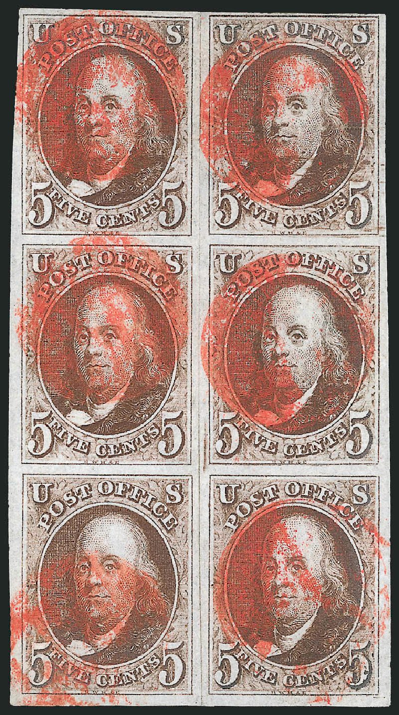 US Stamp Price Scott Catalogue # 1 - 5c 1847 Franklin. Robert Siegel Auction Galleries, Apr 2012, Sale 1023, Lot 2038