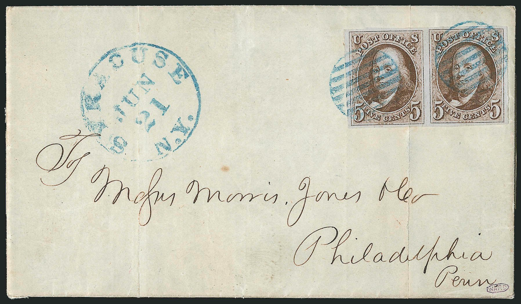US Stamps Prices Scott Catalogue #1 - 5c 1847 Franklin. Robert Siegel Auction Galleries, Apr 2012, Sale 1023, Lot 2228