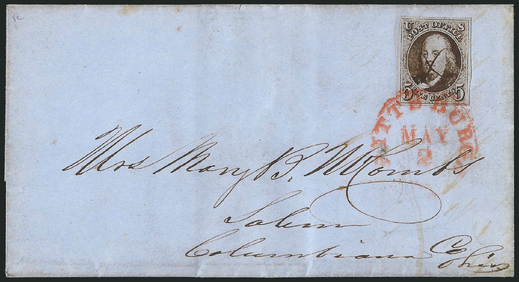 Value of US Stamps Scott #1: 1847 5c Franklin. Robert Siegel Auction Galleries, Apr 2012, Sale 1023, Lot 2278