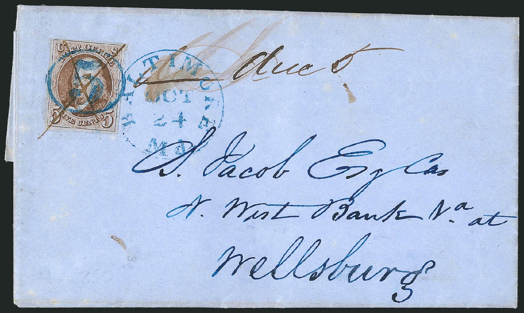 Cost of US Stamp Scott 1 - 5c 1847 Franklin. Robert Siegel Auction Galleries, Apr 2012, Sale 1023, Lot 2338