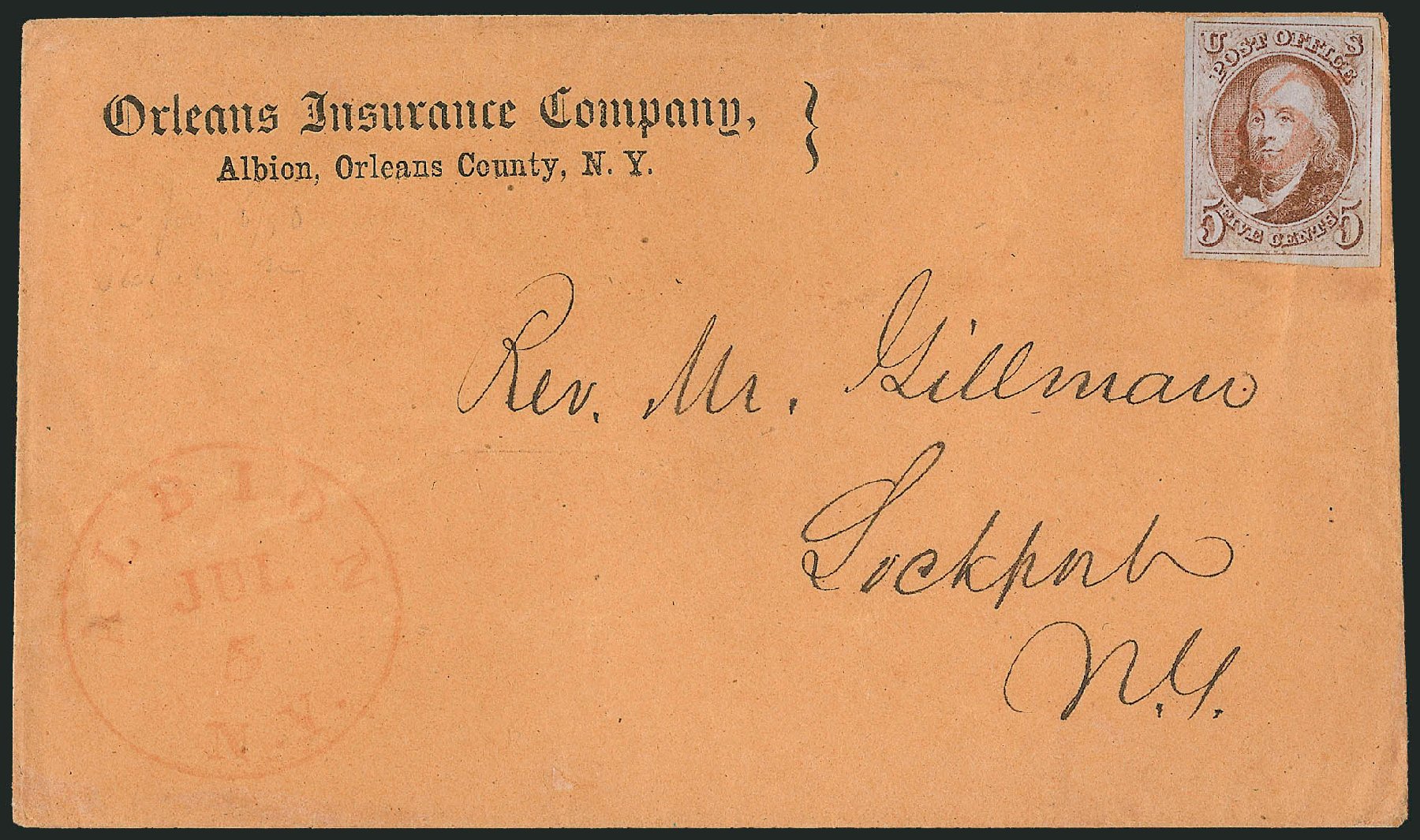 Value of US Stamp Scott Catalog 1: 1847 5c Franklin. Robert Siegel Auction Galleries, Apr 2012, Sale 1023, Lot 2428
