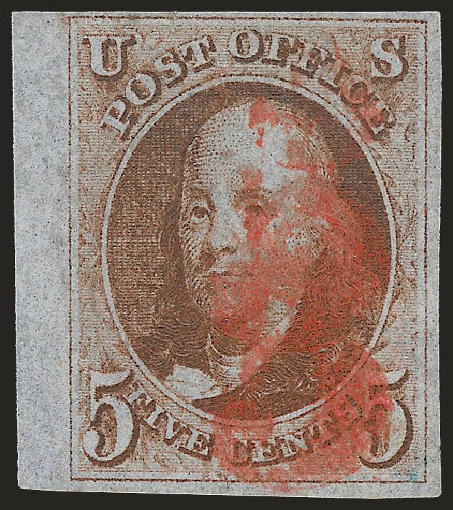 US Stamp Prices Scott Cat. 1 - 5c 1847 Franklin. Robert Siegel Auction Galleries, Apr 2010, Sale 984, Lot 28