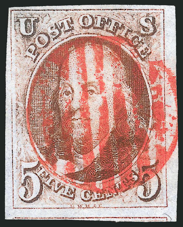 Prices of US Stamps Scott Catalog # 1 - 1847 5c Franklin. Robert Siegel Auction Galleries, Sep 2010, Sale 993, Lot 138