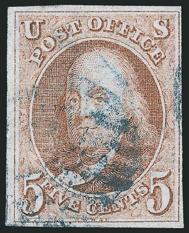 Prices of US Stamps Scott Catalogue 1 - 1847 5c Franklin. Robert Siegel Auction Galleries, Sep 2010, Sale 993, Lot 78