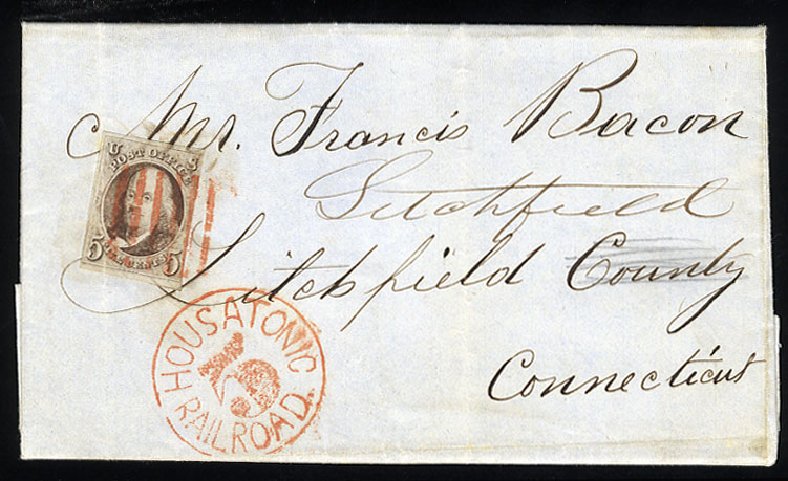 US Stamp Prices Scott Catalog #1: 1847 5c Franklin. Cherrystone Auctions, Jan 2009, Sale 200901, Lot 9