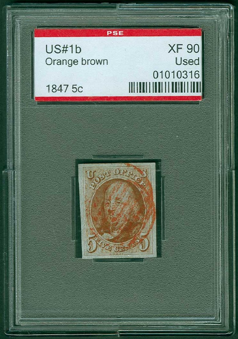 US Stamp Values Scott 1 - 5c 1847 Franklin. H.R. Harmer, Jun 2015, Sale 3007, Lot 3089