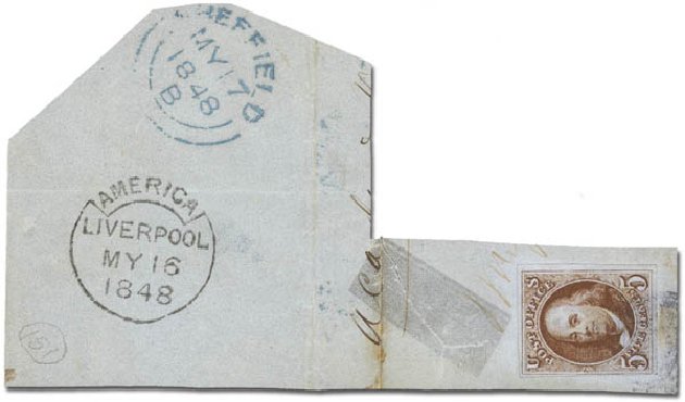 Value of US Stamp Scott 1: 5c 1847 Franklin. Daniel Kelleher Auctions, Feb 2013, Sale 634, Lot 829