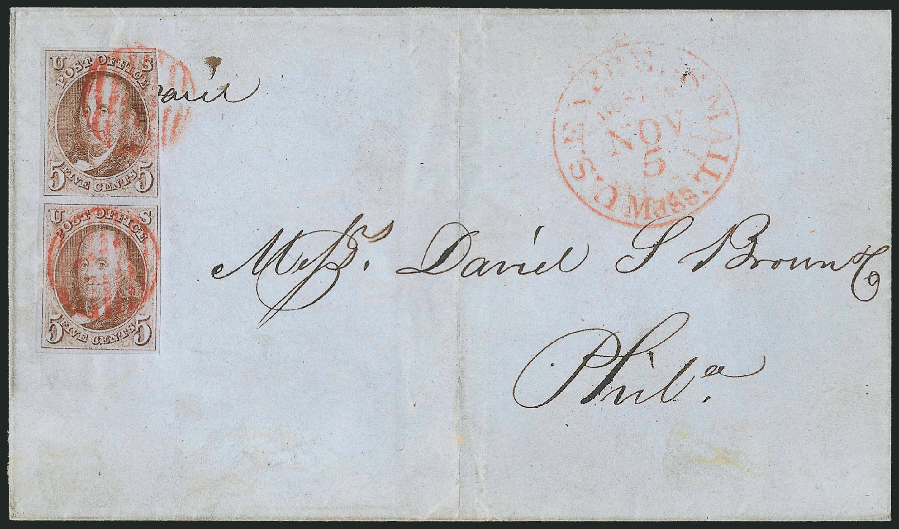 Price of US Stamp Scott Cat. 1 - 1847 5c Franklin. Robert Siegel Auction Galleries, Jun 2011, Sale 1010, Lot 9