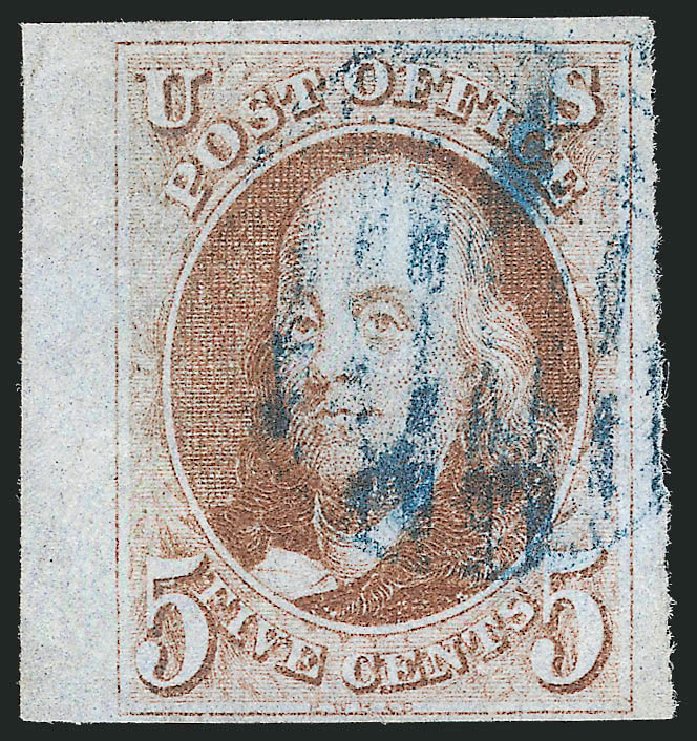 Prices of US Stamp Scott Catalog # 1 - 1847 5c Franklin. Robert Siegel Auction Galleries, Mar 2012, Sale 1019, Lot 309