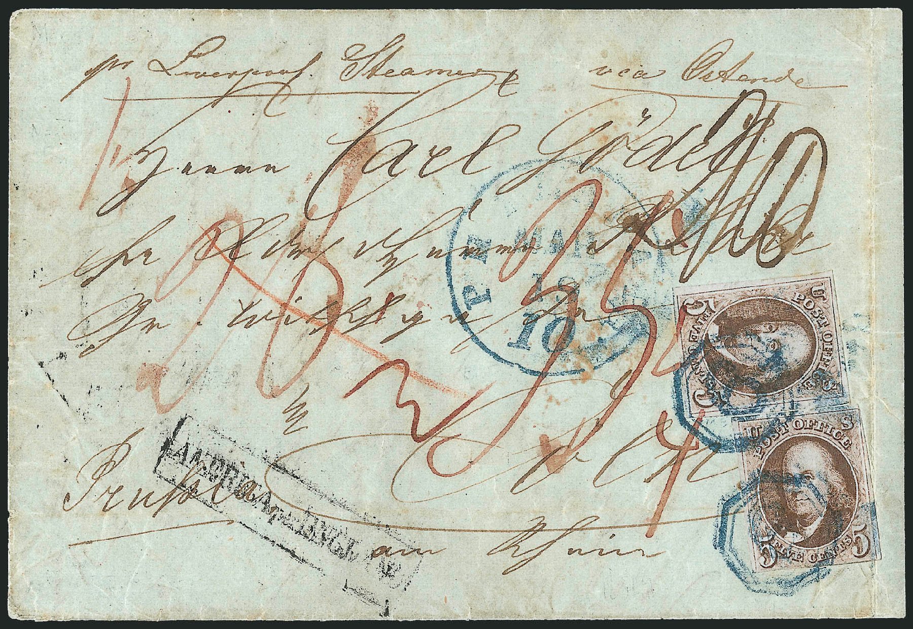 Cost of US Stamp Scott Catalog # 1: 1847 5c Franklin. Robert Siegel Auction Galleries, Apr 2012, Sale 1023, Lot 2499