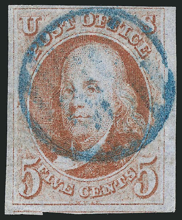 Price of US Stamps Scott #1 - 5c 1847 Franklin. Robert Siegel Auction Galleries, Jun 2012, Sale 1026, Lot 1119