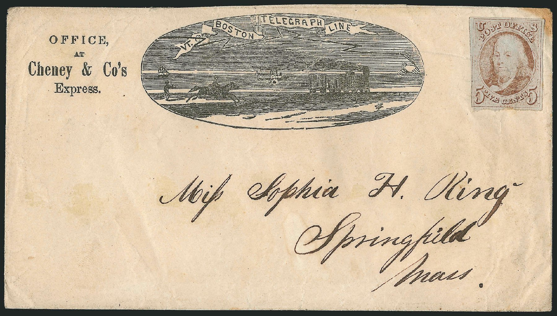 US Stamp Values Scott Cat. #1 - 1847 5c Franklin. Robert Siegel Auction Galleries, Jun 2015, Sale 1105, Lot 2509