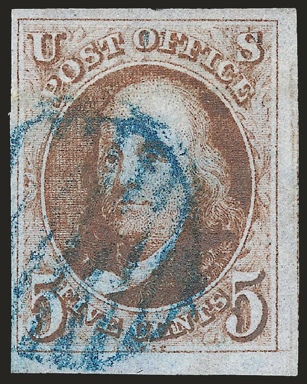 Prices of US Stamp Scott Cat. # 1: 1847 5c Franklin. Robert Siegel Auction Galleries, Apr 2010, Sale 984, Lot 19