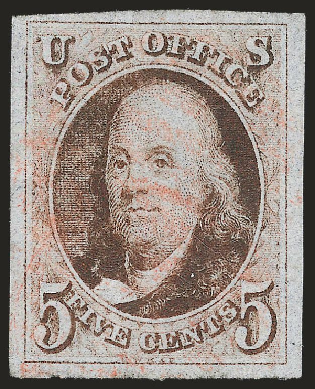 Prices of US Stamps Scott # 1: 1847 5c Franklin. Robert Siegel Auction Galleries, Jun 2010, Sale 992, Lot 2009