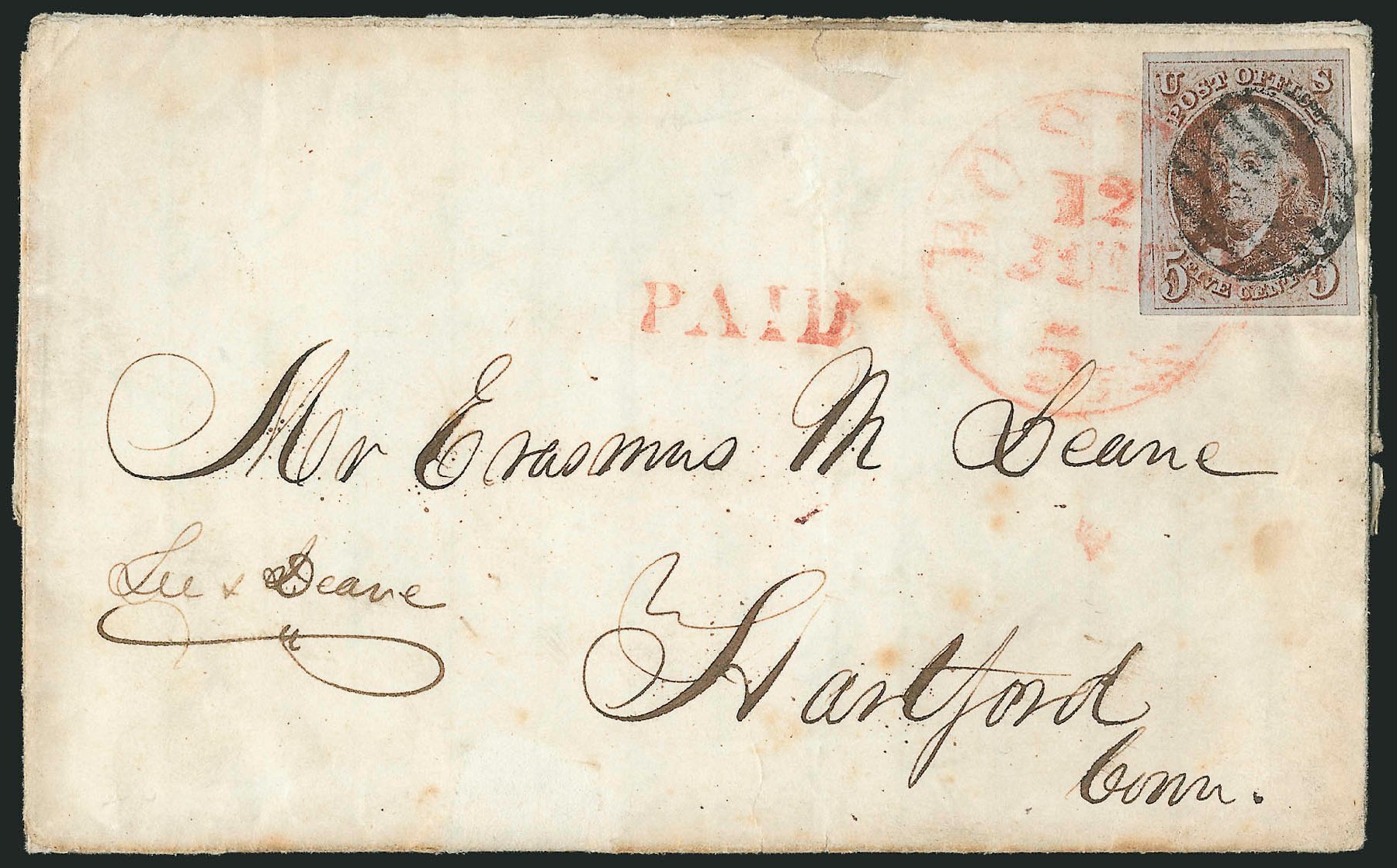 US Stamps Price Scott Catalog # 1: 5c 1847 Franklin. Robert Siegel Auction Galleries, Sep 2010, Sale 993, Lot 119
