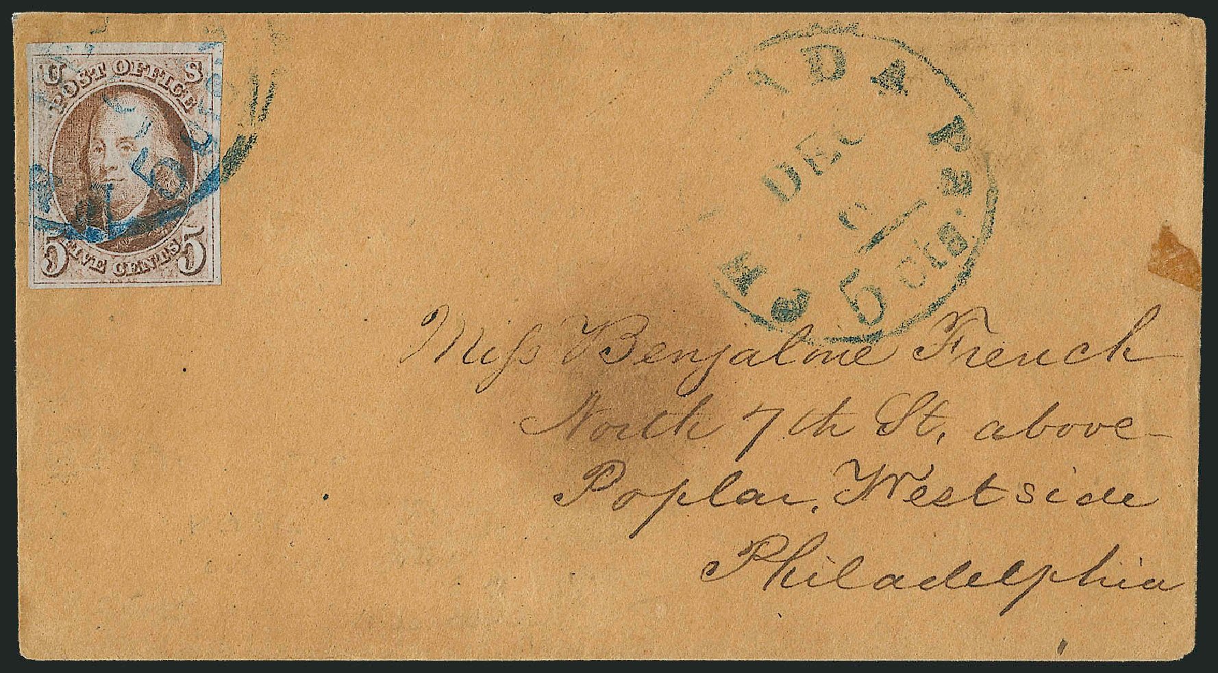 Price of US Stamps Scott Catalog #1 - 5c 1847 Franklin. Robert Siegel Auction Galleries, Sep 2010, Sale 993, Lot 179