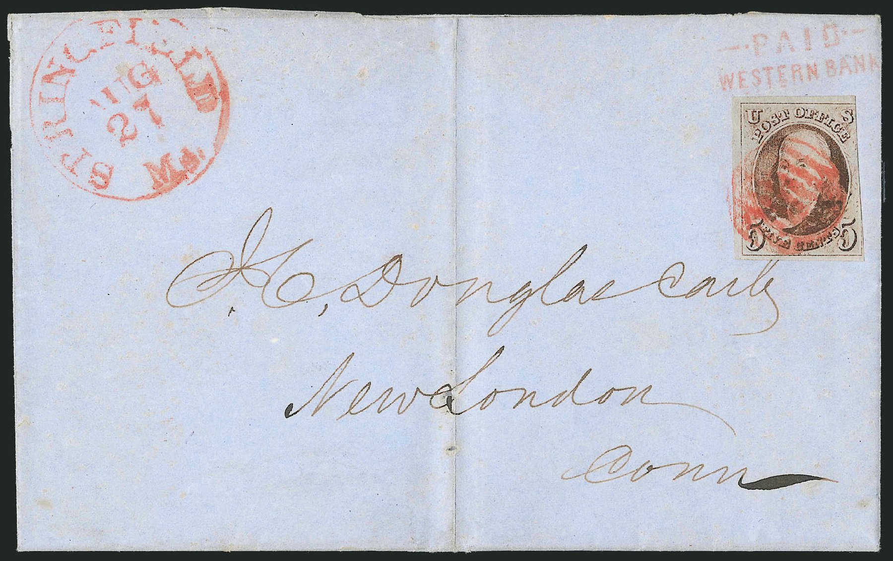 Cost of US Stamps Scott Cat. #1: 5c 1847 Franklin. Robert Siegel Auction Galleries, Sep 2010, Sale 993, Lot 209