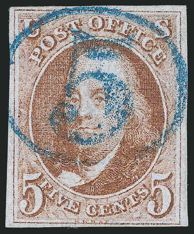 Prices of US Stamp Scott 1 - 1847 5c Franklin. Robert Siegel Auction Galleries, Sep 2010, Sale 993, Lot 99