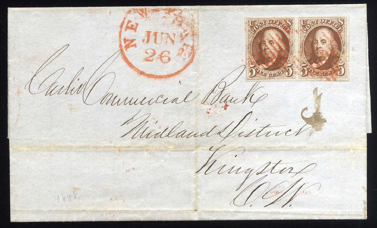 Costs of US Stamp Scott Cat. #1: 5c 1847 Franklin. Cherrystone Auctions, Sep 2012, Sale 201209, Lot 10