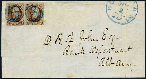 US Stamp Value Scott Cat. 1: 5c 1847 Franklin. Harmer-Schau Auction Galleries, Jan 2013, Sale 96, Lot 380