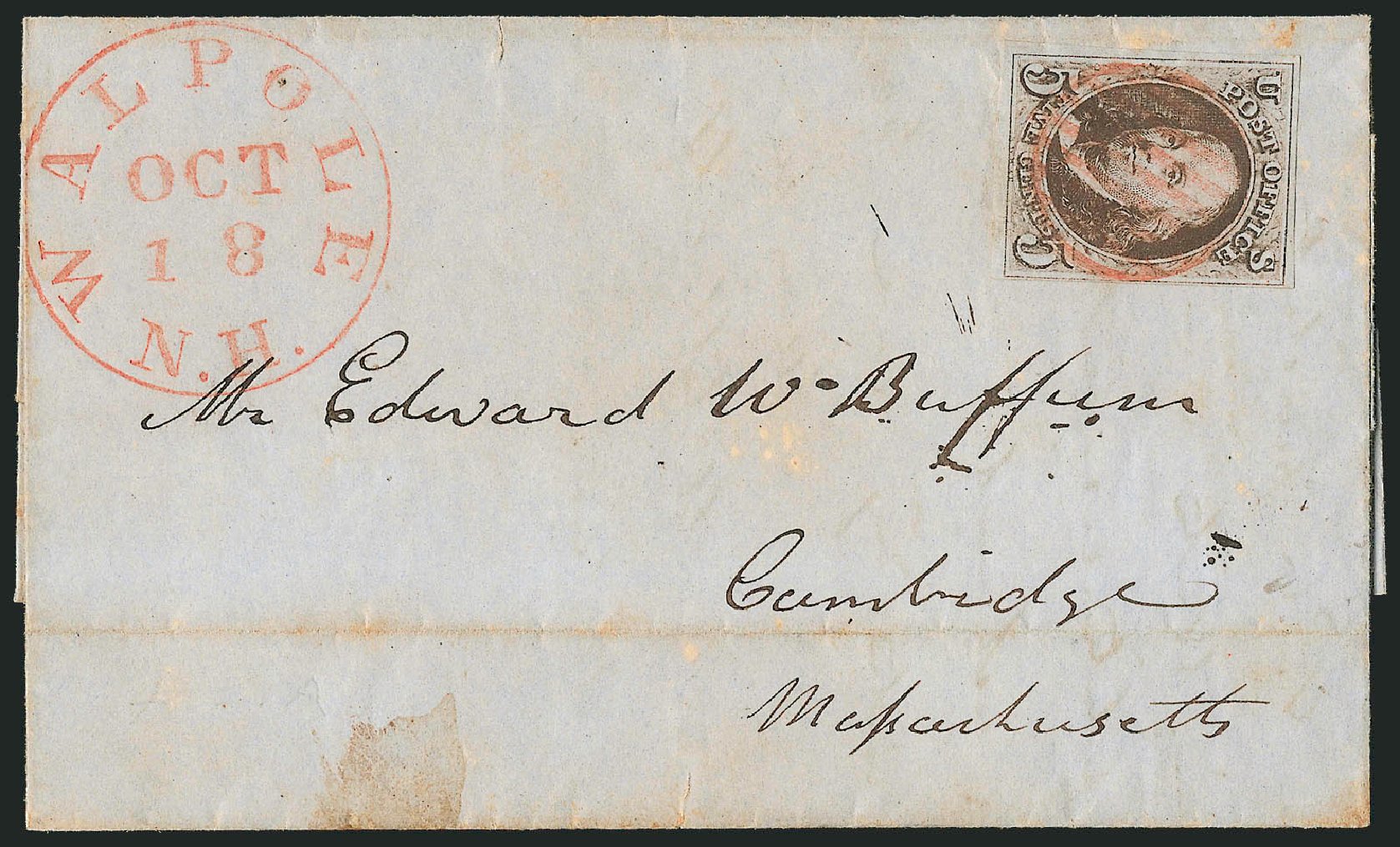 US Stamp Price Scott Cat. # 1 - 1847 5c Franklin. Robert Siegel Auction Galleries, Dec 2010, Sale 1002, Lot 3660