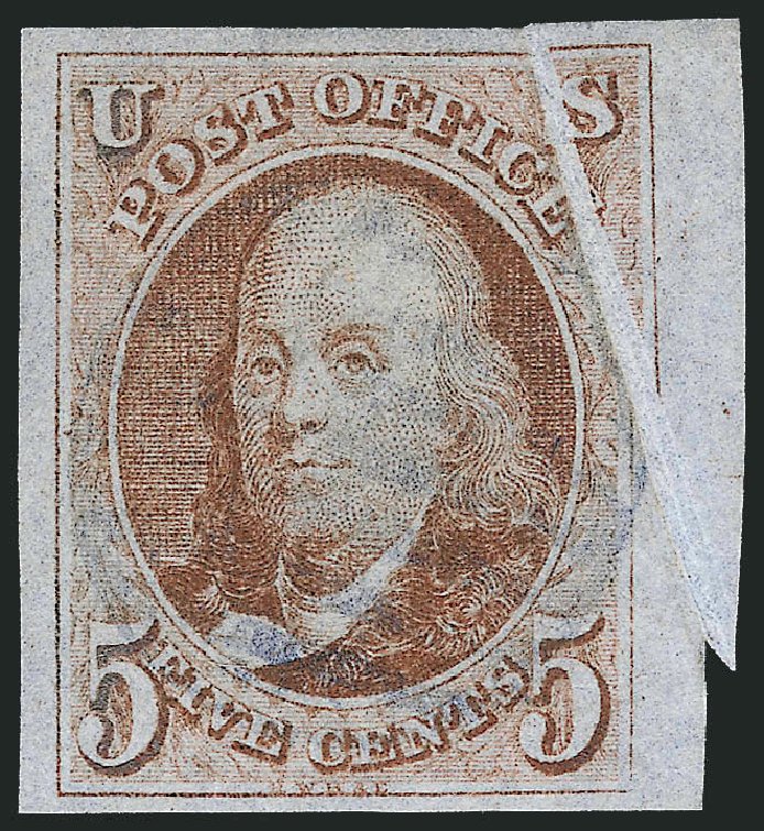 Value of US Stamps Scott Cat. #1 - 5c 1847 Franklin. Robert Siegel Auction Galleries, Apr 2012, Sale 1023, Lot 2110