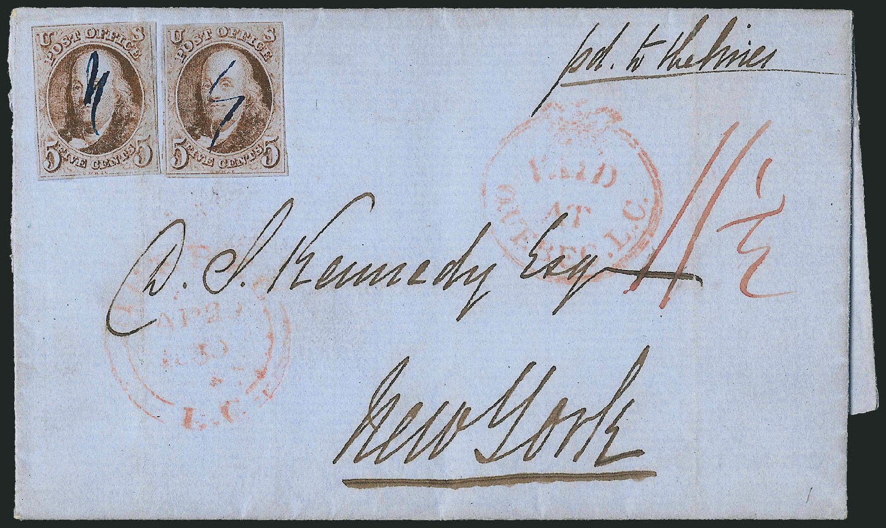 US Stamps Value Scott Cat. # 1: 1847 5c Franklin. Robert Siegel Auction Galleries, Apr 2012, Sale 1023, Lot 2470