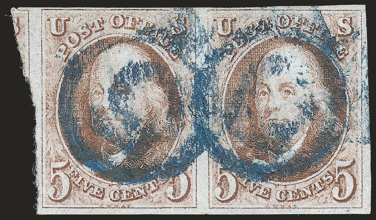 Cost of US Stamps Scott # 1 - 1847 5c Franklin. Robert Siegel Auction Galleries, Jun 2009, Sale 975, Lot 1080