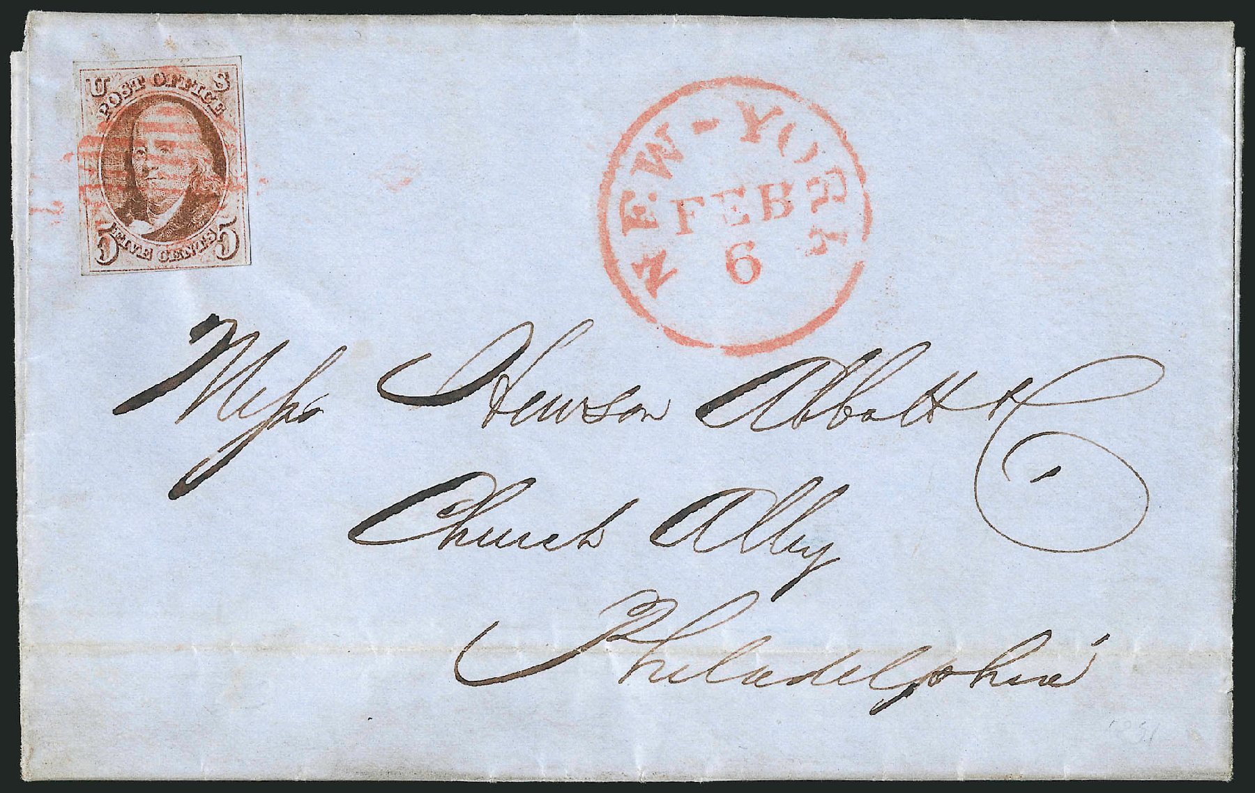 Prices of US Stamps Scott Cat. #1 - 1847 5c Franklin. Robert Siegel Auction Galleries, Sep 2010, Sale 993, Lot 210