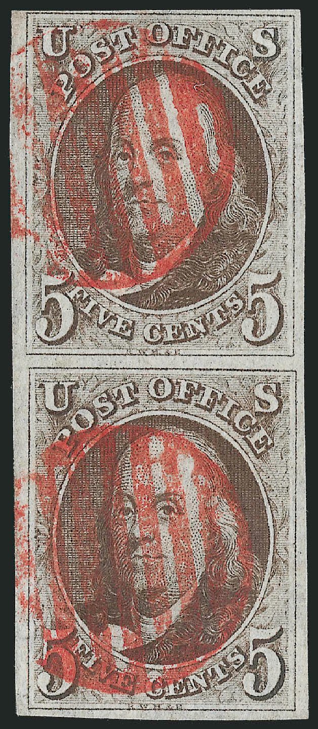 Prices of US Stamps Scott Catalogue # 1: 5c 1847 Franklin. Robert Siegel Auction Galleries, Sep 2010, Sale 993, Lot 90