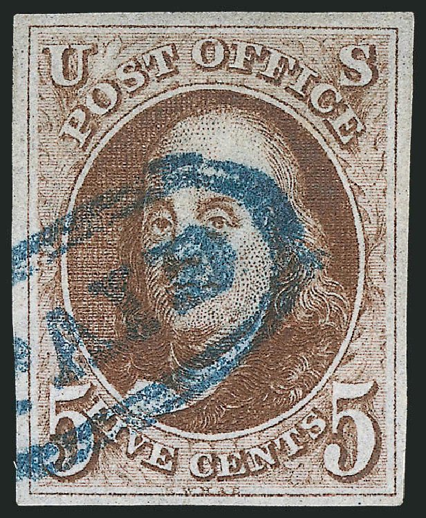 US Stamp Price Scott Catalogue # 1 - 5c 1847 Franklin. Robert Siegel Auction Galleries, Oct 2010, Sale 997, Lot 5070