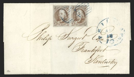 Prices of US Stamp Scott 1 - 1847 5c Franklin. Spink Shreves Galleries, Jul 2012, Sale 140, Lot 20