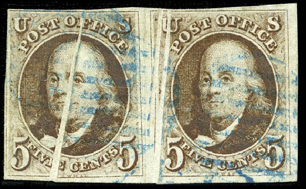 Price of US Stamp Scott Catalog # 1: 1847 5c Franklin. Matthew Bennett International, Feb 2012, Sale 340, Lot 41