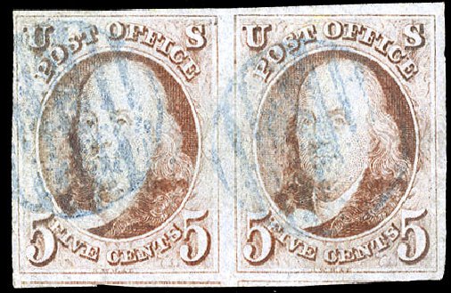 US Stamps Price Scott # 1 - 5c 1847 Franklin. Cherrystone Auctions, Jan 2010, Sale 201001, Lot 11
