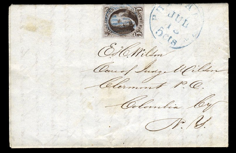 Value of US Stamp Scott Catalog #1: 5c 1847 Franklin. Cherrystone Auctions, Apr 2010, Sale 201004, Lot 11