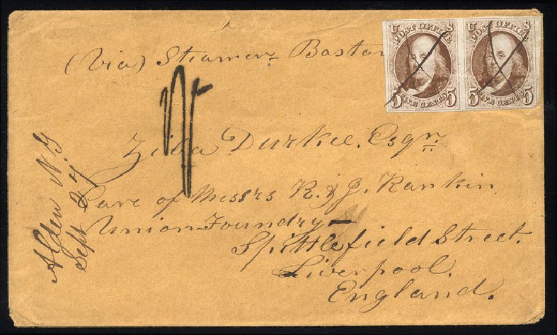 US Stamp Prices Scott Catalogue 1: 1847 5c Franklin. Cherrystone Auctions, Sep 2012, Sale 201209, Lot 11