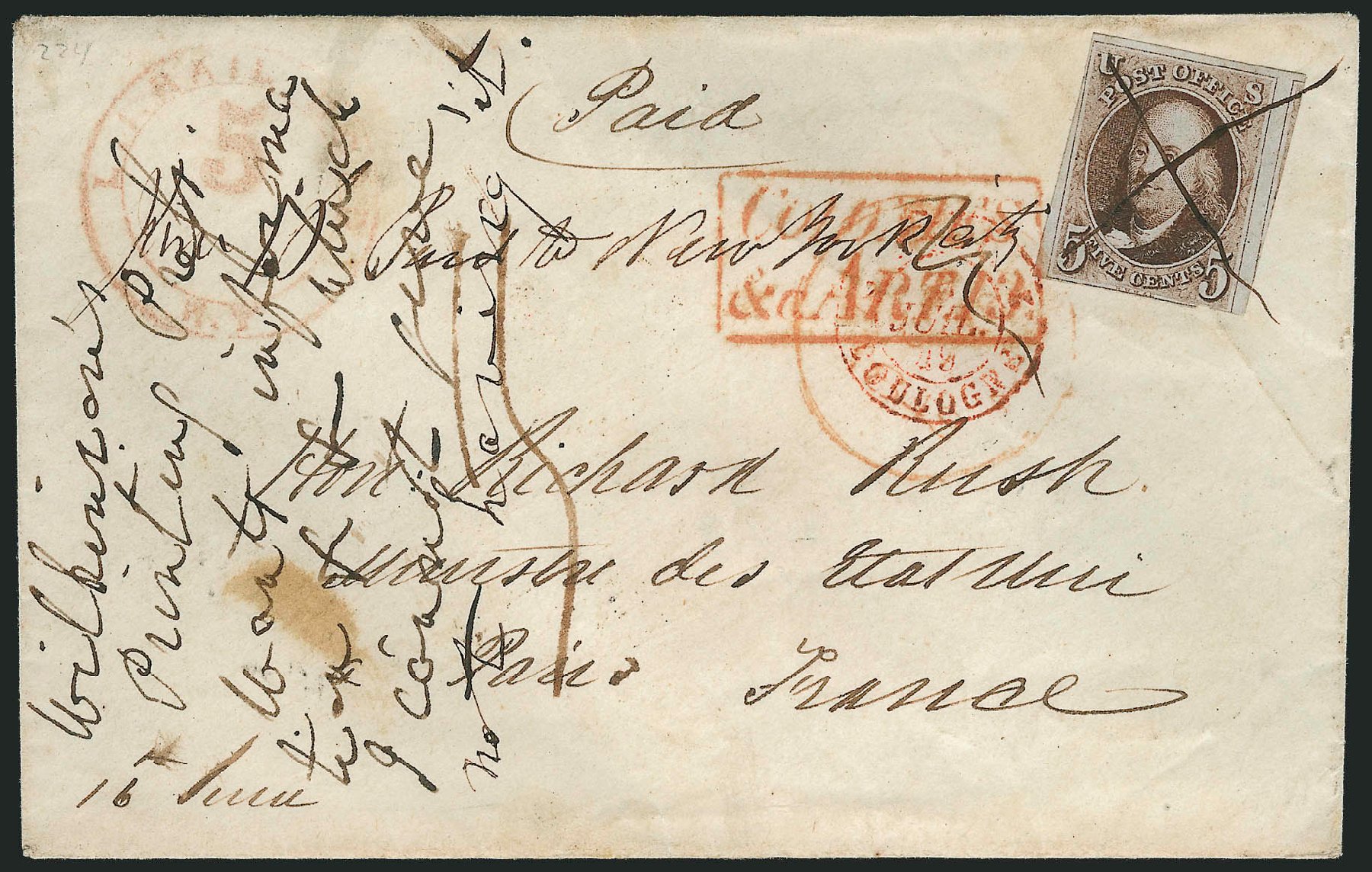 US Stamp Values Scott Catalog 1: 1847 5c Franklin. Robert Siegel Auction Galleries, Jun 2011, Sale 1010, Lot 11